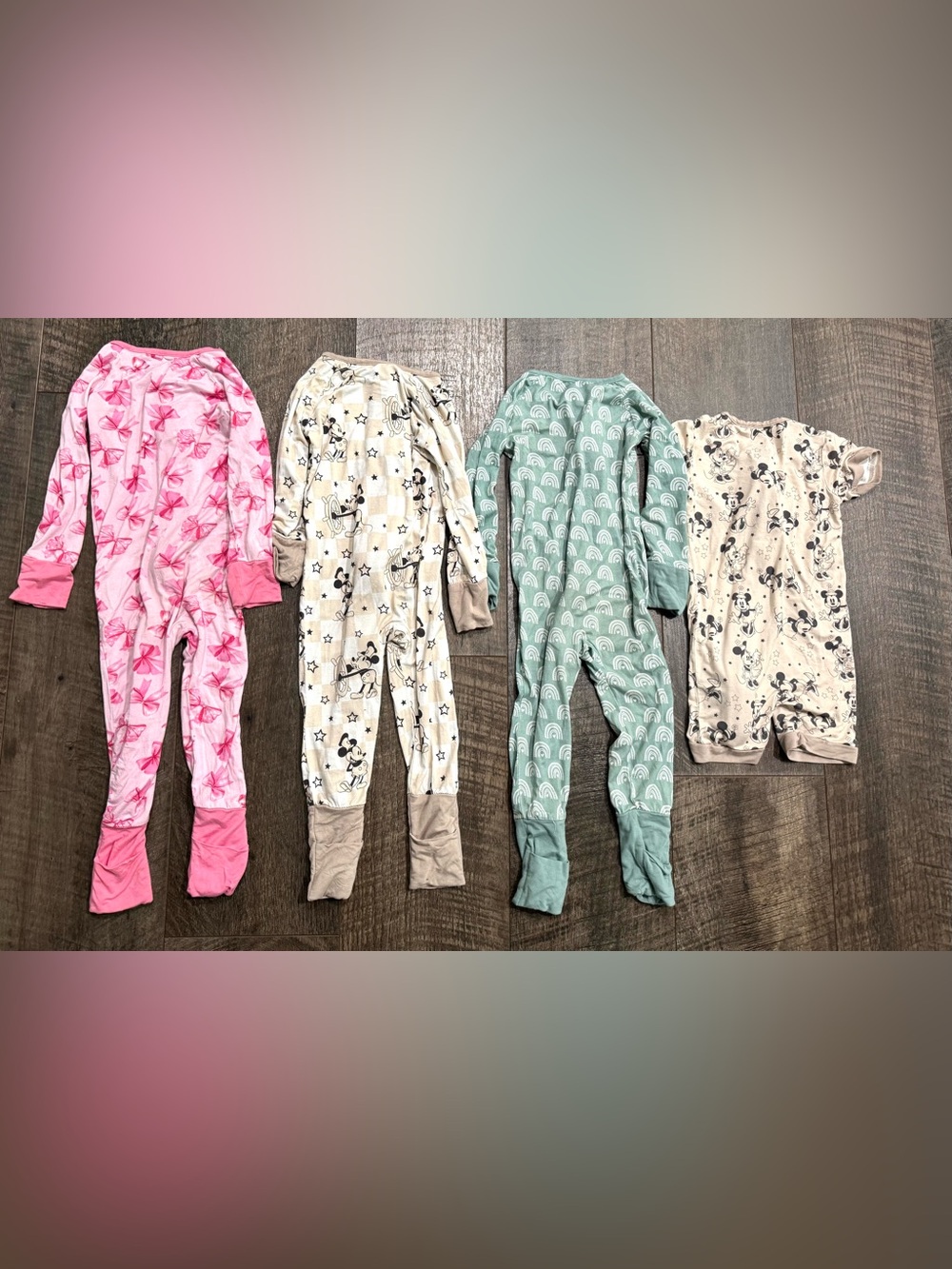 Bamboo Bundle of 4 Zipper Sleepers 18-24m - Picture 2 of 6
